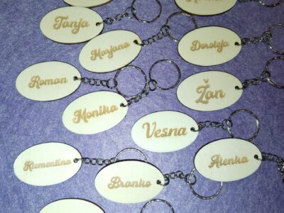 Obesek za ključe z imenom