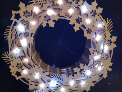 adventni venček z led lučkami